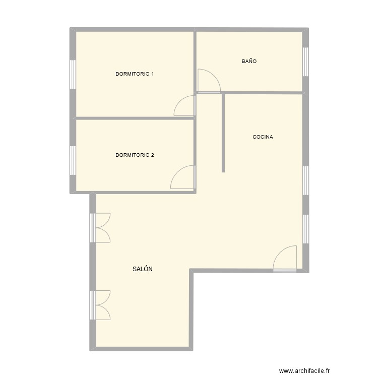 SIMPSON. Plan de 4 pièces et 69 m2