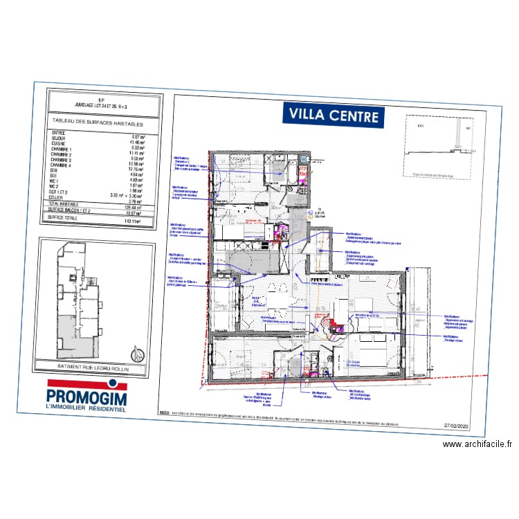 VILLA CENTRE Mai 2020. Plan de 0 pièce et 0 m2