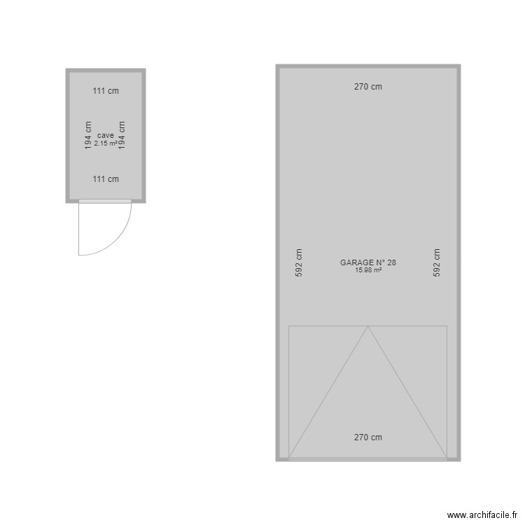 BI 3684 CAVE ET GARAGE. Plan de 0 pièce et 0 m2