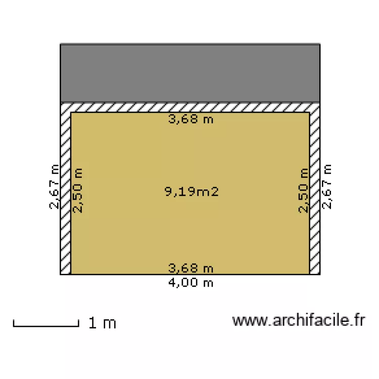 côté droit ABRI DE JARDIN. Plan de côté droit ABRI DE JARDIN. Plan de