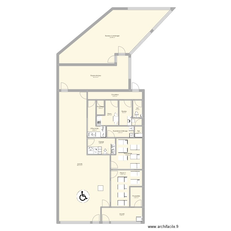 Charles de Gaulle PROJET THIAIS V ArL 070422. Plan de 16 pièces et 209 m2