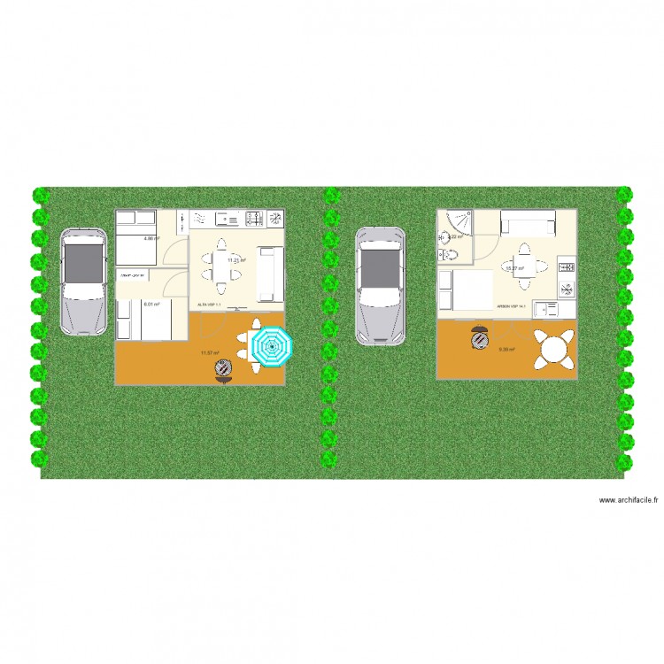 ALATA et ARBOB. Plan de 0 pièce et 0 m2