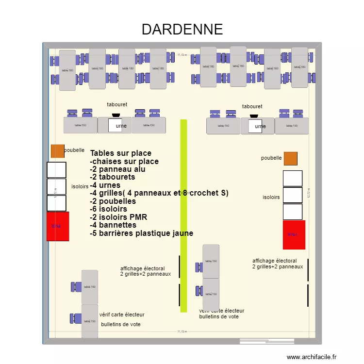 Dardenne bureau de vote plan 2022. Plan de 