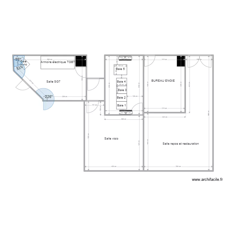 Plan actuel SALLE SERVEUR Lyon PART DIEU. Plan de 