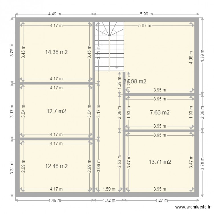 maison 1er. Plan de 0 pièce et 0 m2