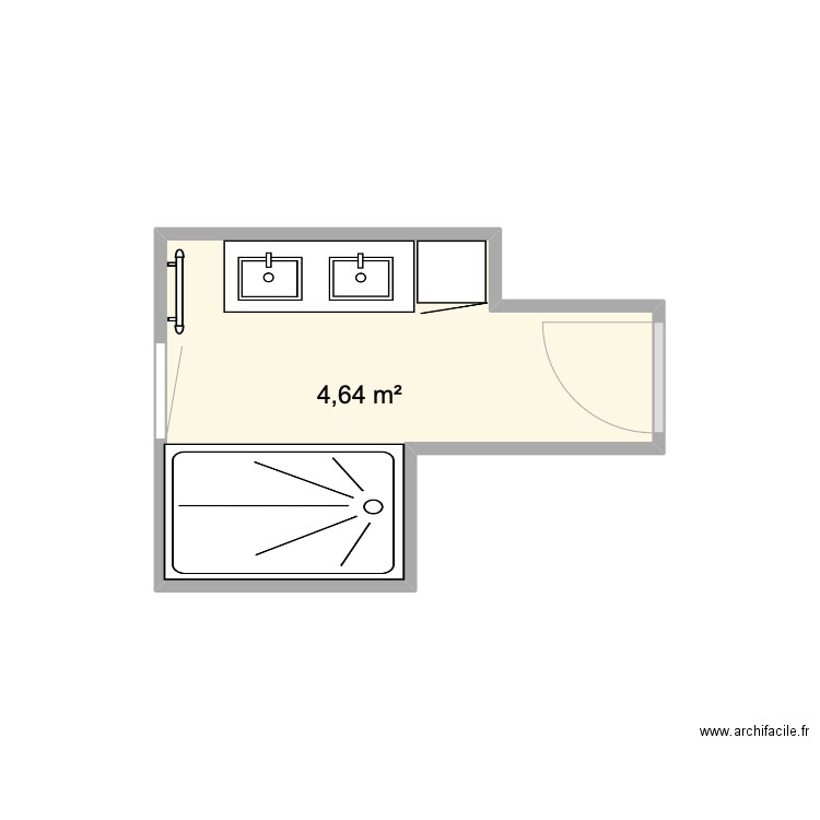 Cochard . Plan de 1 pièce et 5 m2