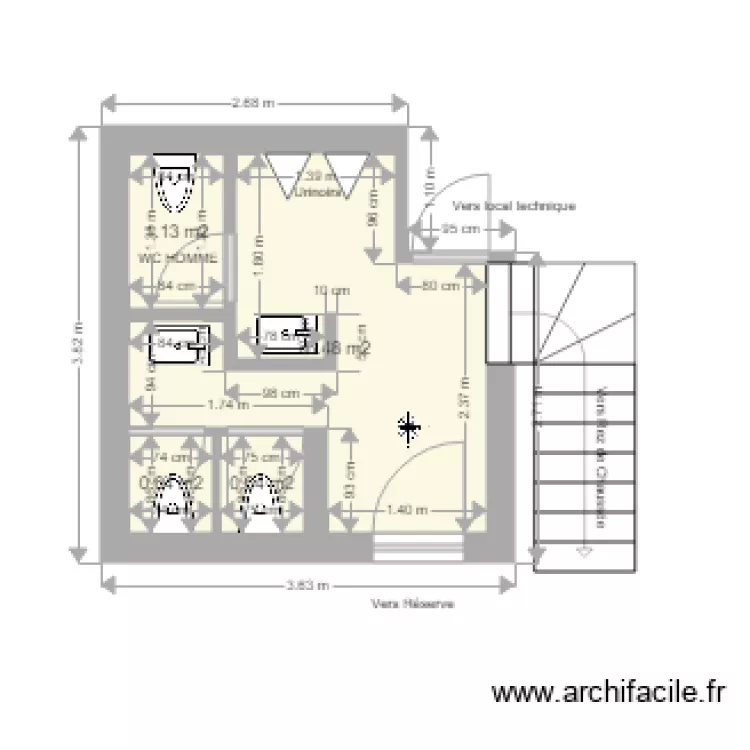 Sous Sol WC. Plan de Sous Sol WC. Plan de