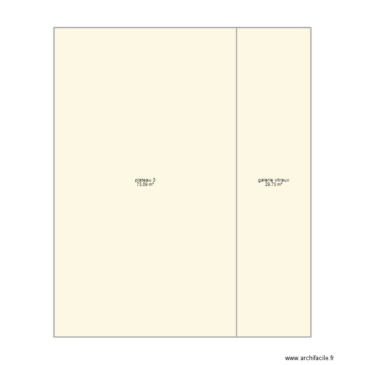 plateau 3 + galerie vitraux. Plan de 0 pièce et 0 m2