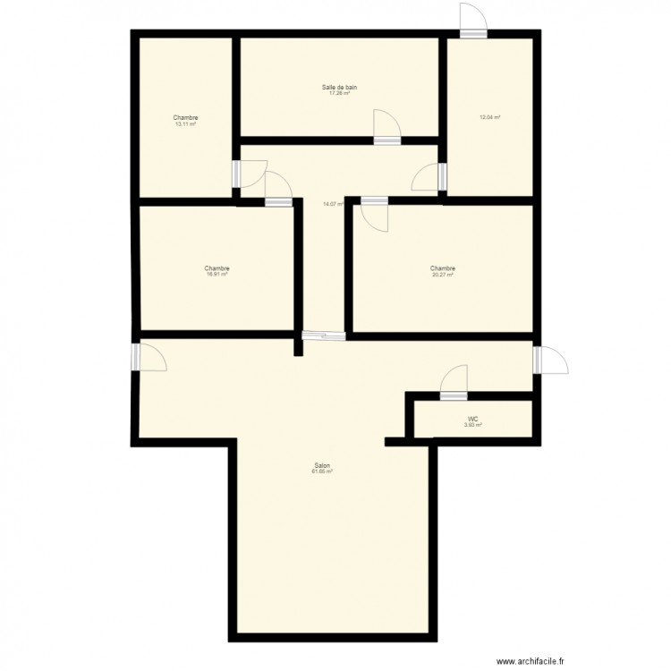 MAISON 3 PIECES. Plan de 8 pièces et 159 m2