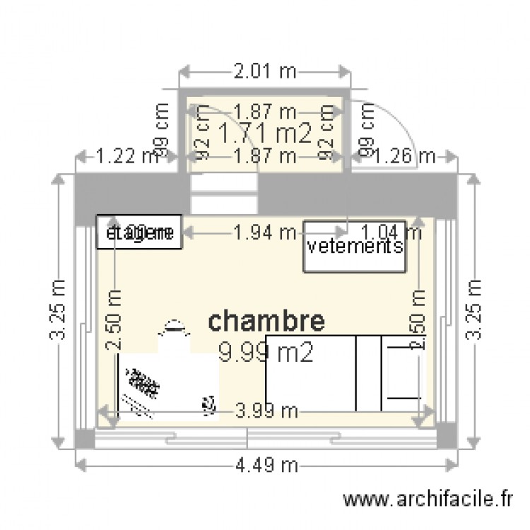 chambre léon. Plan de 0 pièce et 0 m2