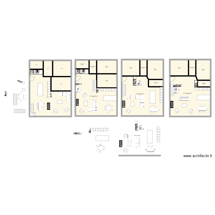 DEFNE - Lot 4 V2. Plan de 20 pièces et 464 m2