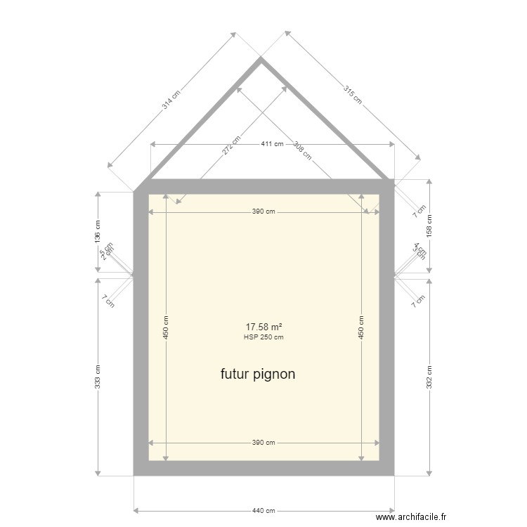 futur pignon. Plan de 0 pièce et 0 m2