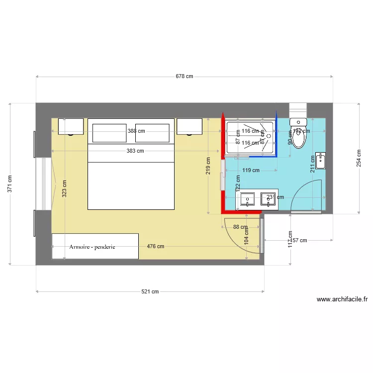 VARIANTE  5  FAMILLE TROILLET . Plan de 