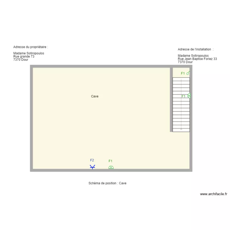 foriez cave. Plan de 