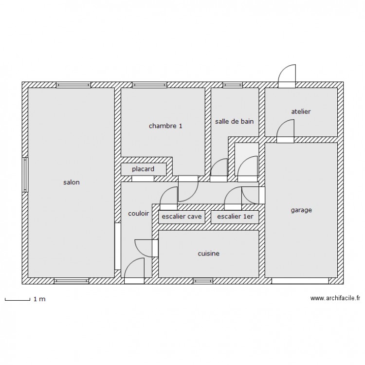 messiaen rdc. Plan de 0 pièce et 0 m2