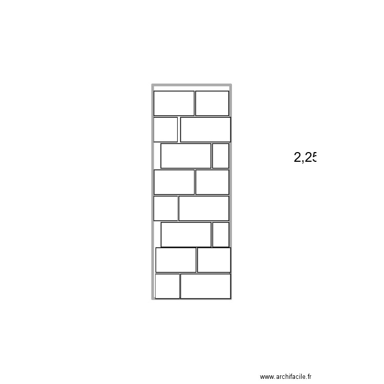 sdb 5. Plan de 1 pièce et 2 m2