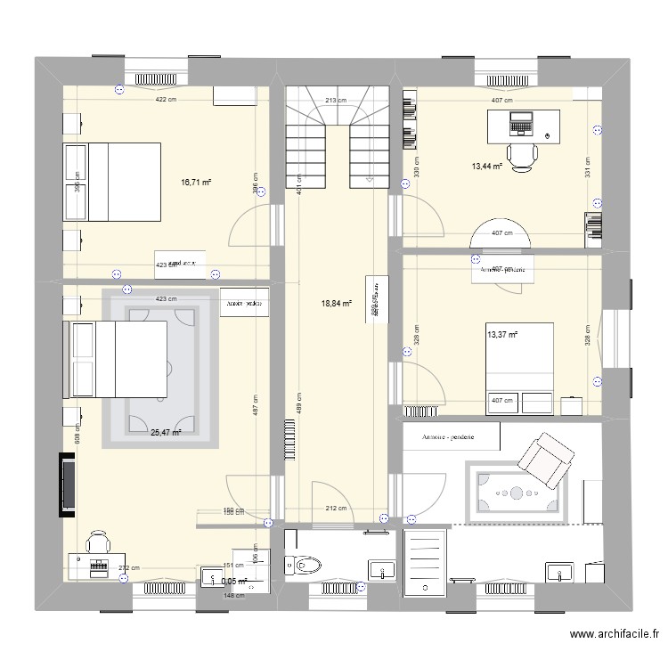 Mouliherne - 1er étage - V4. Plan de 0 pièce et 0 m2