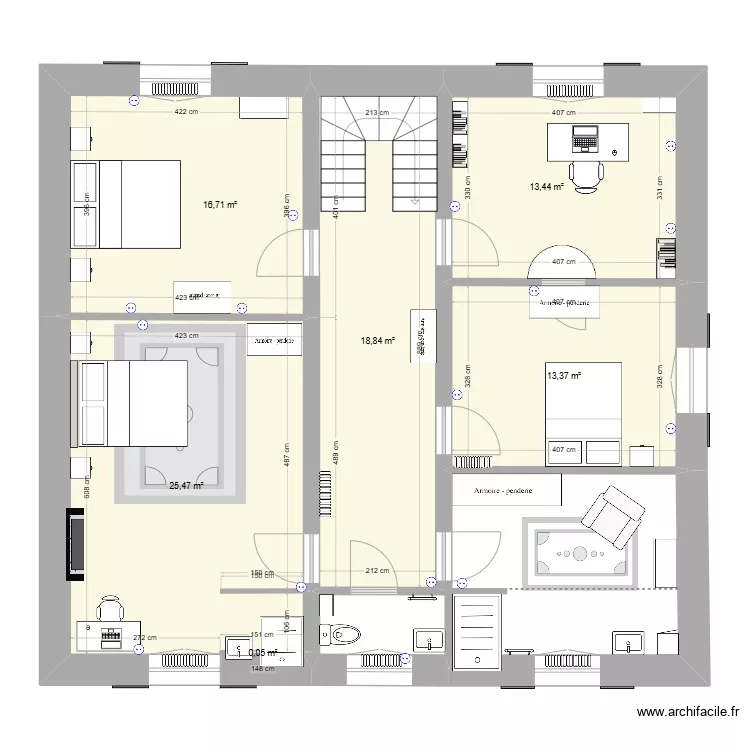 Mouliherne - 1er &eacute;tage - V4. Plan de 