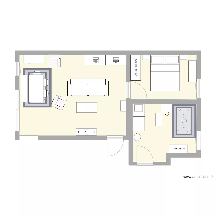 Salon Mittel. Plan de 