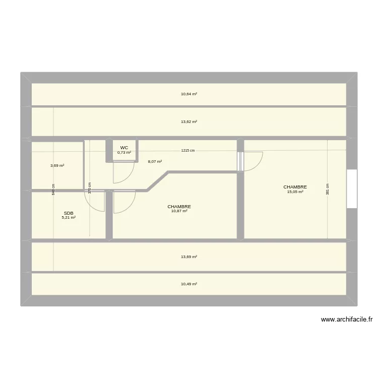 ETAGE VIERGE. Plan de 0 pièce et 0 m2