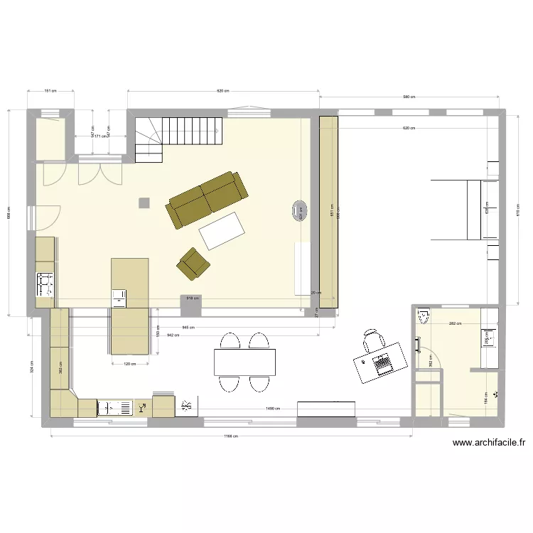 Chambre Gar&eacute;oult. Plan de 