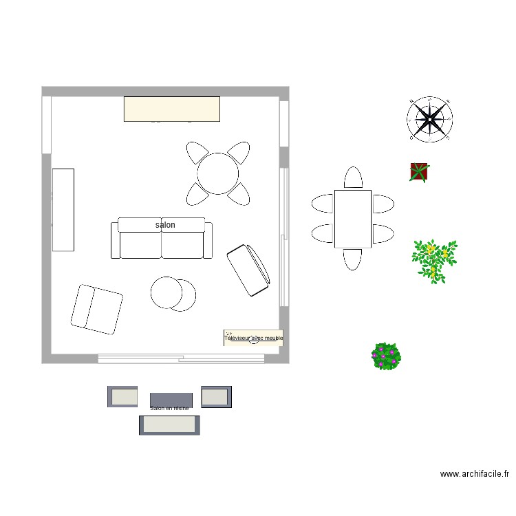 salon  3. Plan de 0 pièce et 0 m2