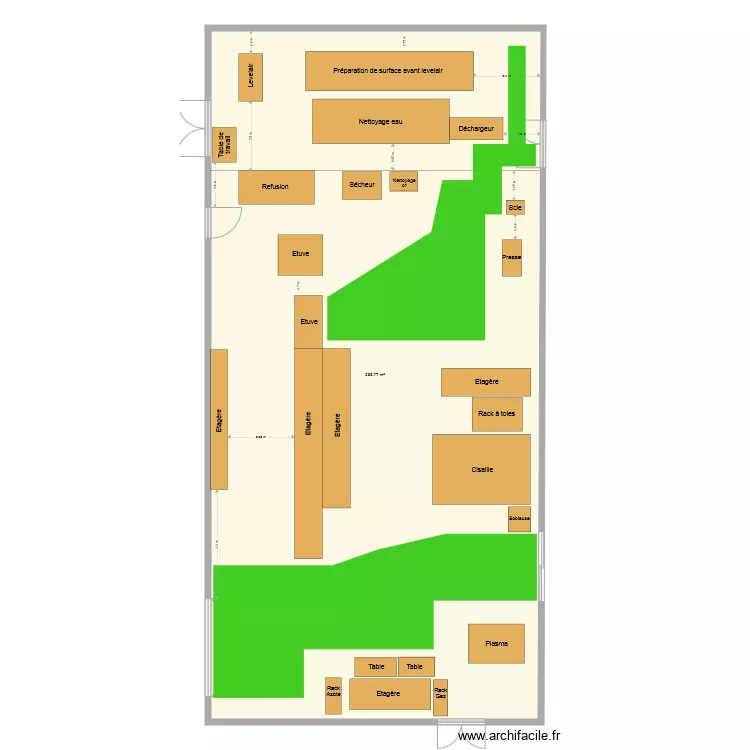 Anci&egrave;nne galvano. Plan de 