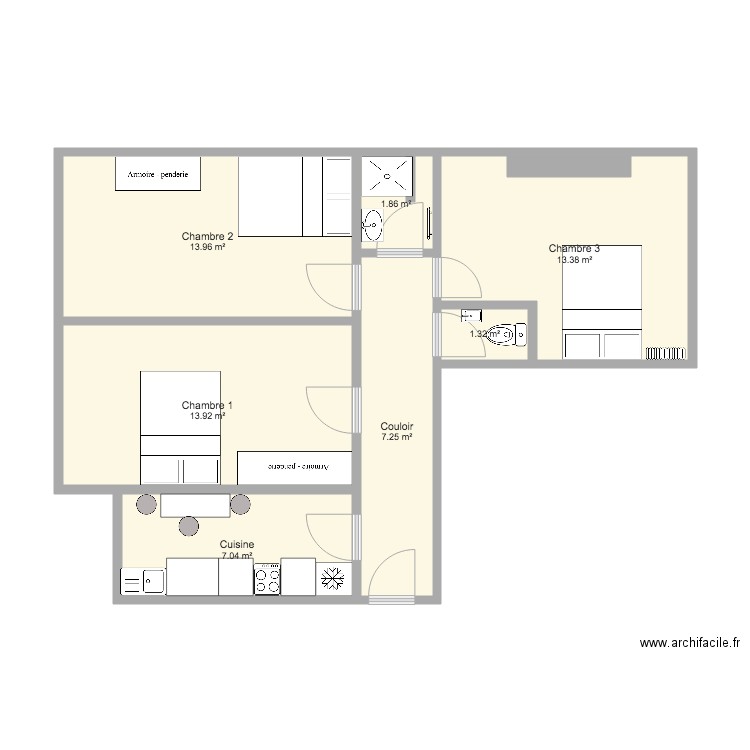 Aubervilliers. Plan de 0 pièce et 0 m2