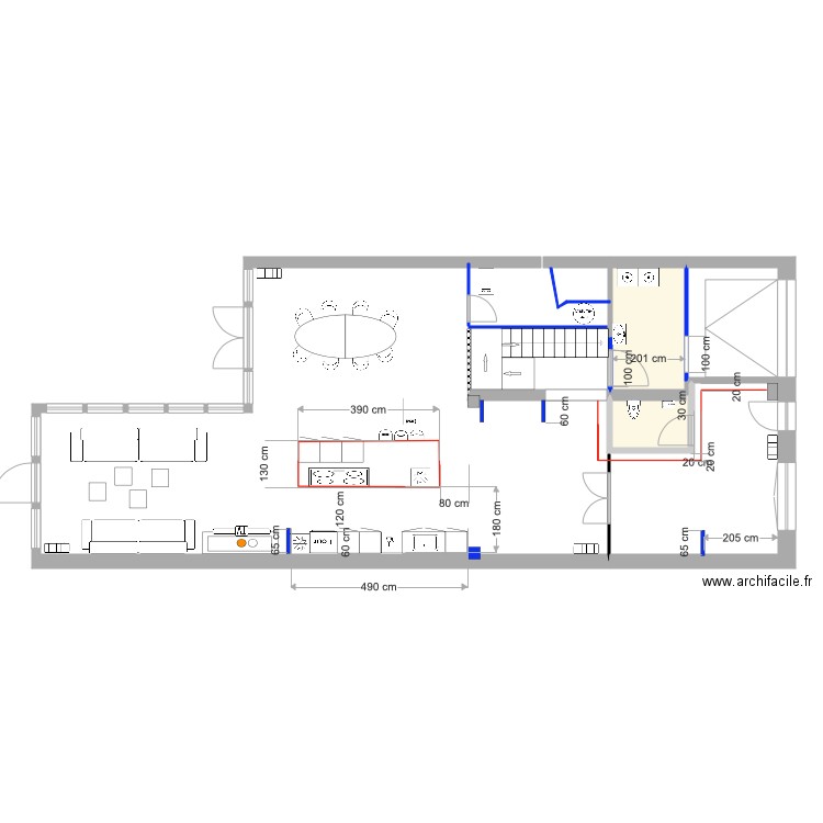 107 RDC PLACO. Plan de 0 pièce et 0 m2