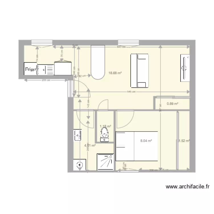 T2 DROITE. Plan de 