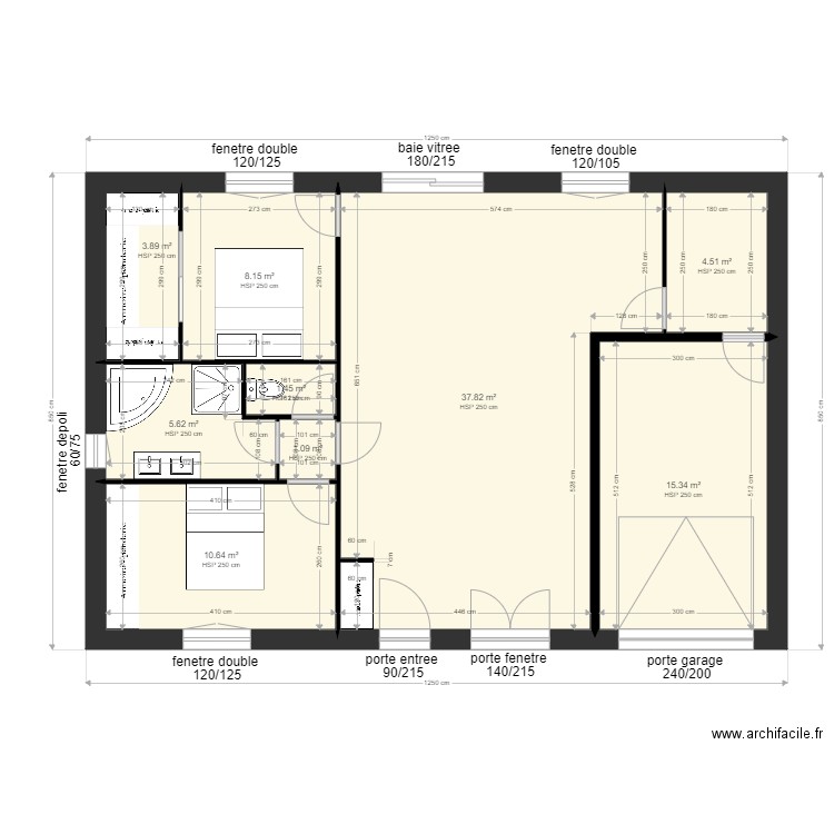 plan lezoux variante . Plan de 0 pièce et 0 m2