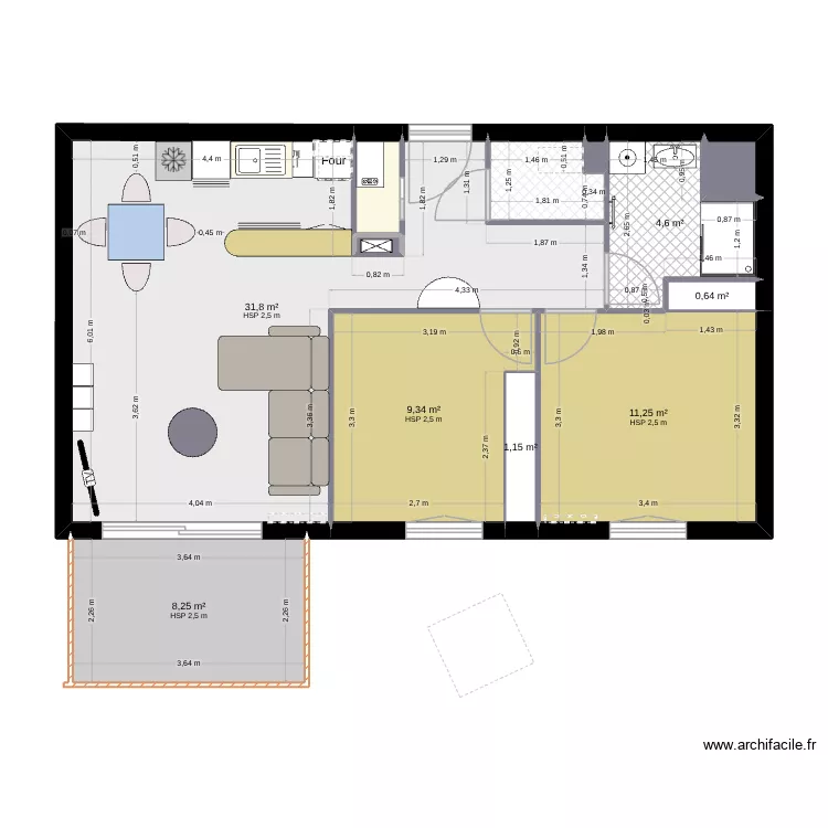 Ondres 3. Plan de 12  et 71 m²