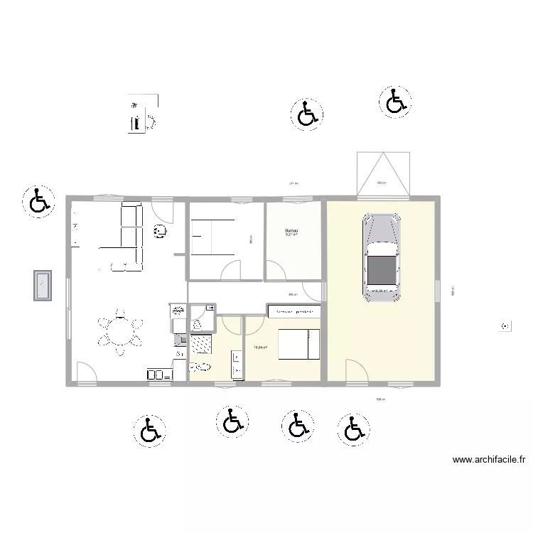 maison pmr. Plan de 