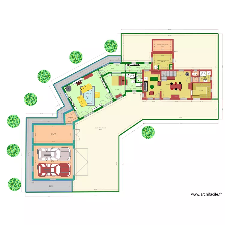 PLAN ST  EVROULT EXTENSION ET GARAGE SELON PC. Plan de 