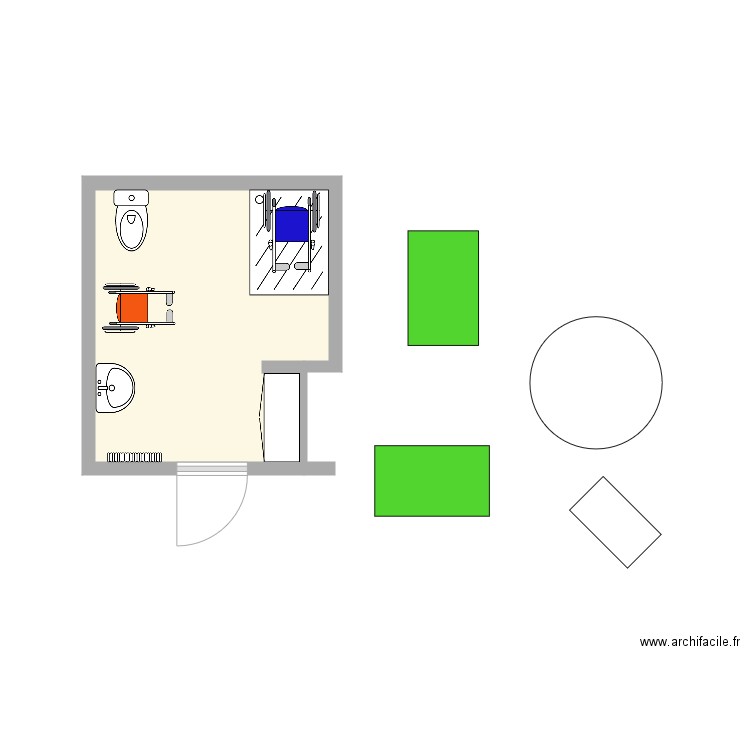 sdb M B. Plan de 0 pièce et 0 m2