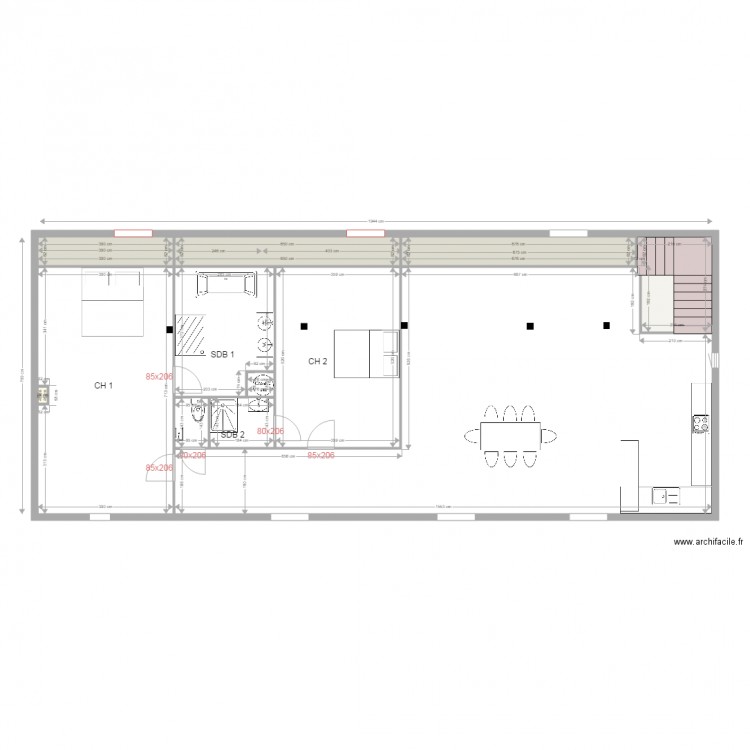 log 8 cotations. Plan de 0 pièce et 0 m2