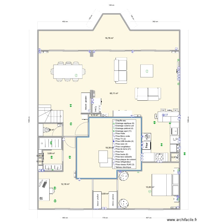 Pornichet De Gaulle RDC peu modifV2. Plan de 0 pièce et 0 m2