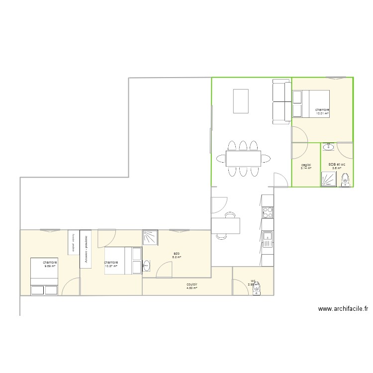 CABANON. Plan de 0 pièce et 0 m2