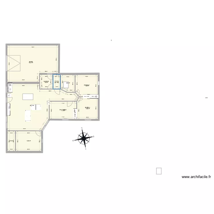 maison rozier  plain pied. Plan de 