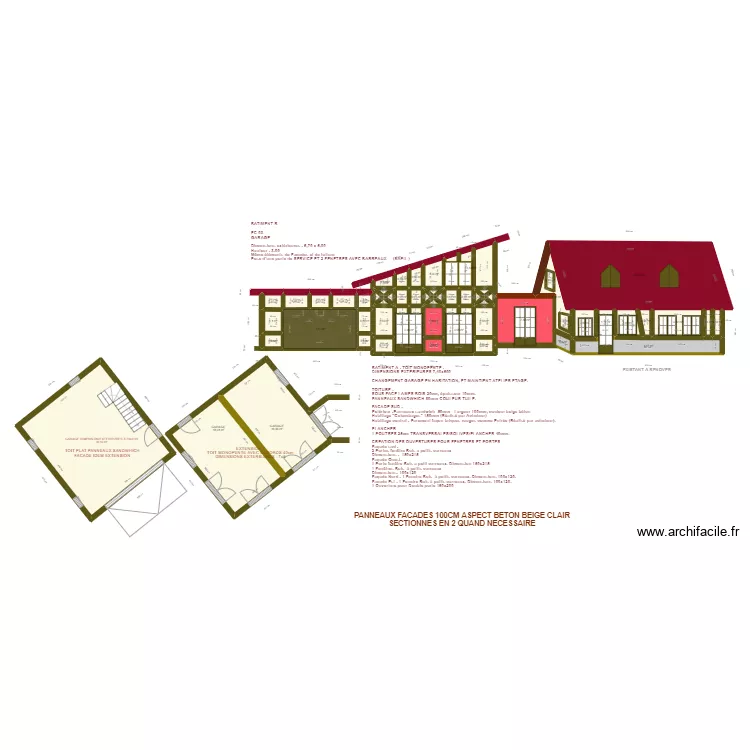 PROJET 2 SAPIL MODIFIE ASPECT EXTERIEUR EXTENSION ET GARAGE. Plan de 