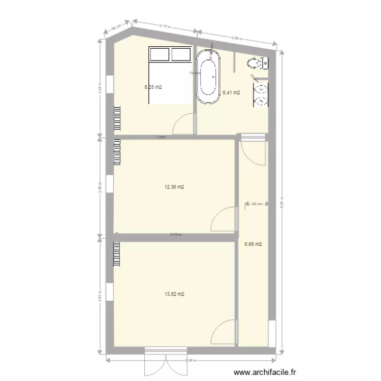 etage baignoire 2. Plan de 