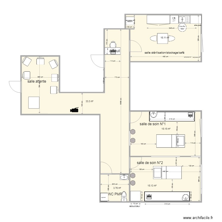 plan cabinet provisoire saint genies général. Plan de 0 pièce et 0 m2