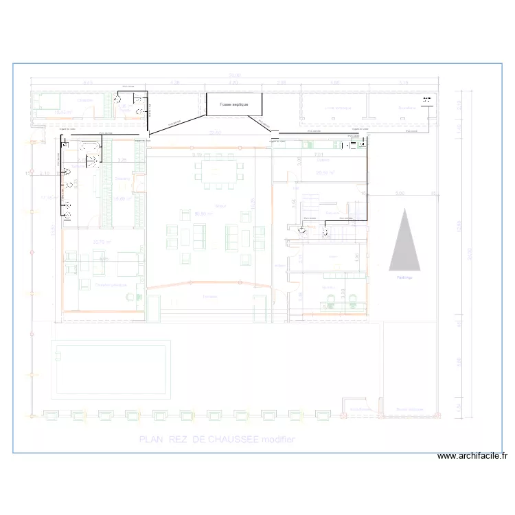Evacuation EV et EU Etage 1. Plan de 0 pièce et 0 m2