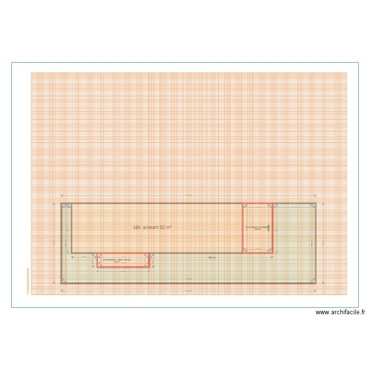 plan de masse avec extensions. Plan de 0 pièce et 0 m2