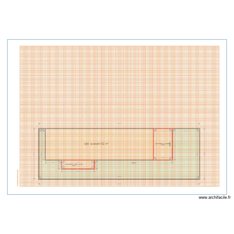 plan de masse avec extensions. Plan de plan de masse avec extensions. Plan de
