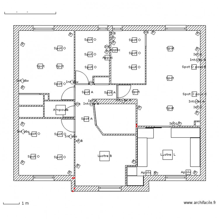 Eclairage-Etage. Plan de 0 pièce et 0 m2