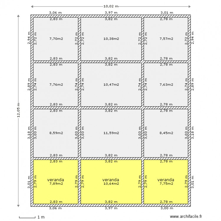 longrines. Plan de 0 pièce et 0 m2
