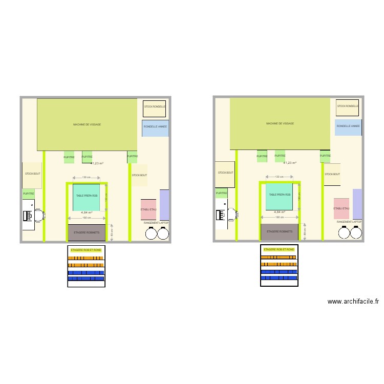 atelier visseuses 2. Plan de 4 pièces et 92 m2