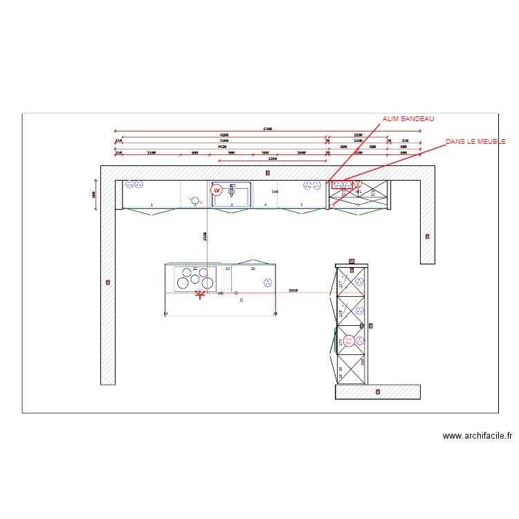 plan cuisine M.FARHO et M.ESTERLE. Plan de 0 pièce et 0 m2
