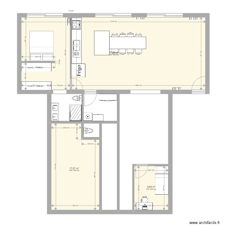  liberté 20 . Plan de 3 pièces et 82 m2